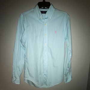 Sky blue barely worn Polo Button-up dress shirt.